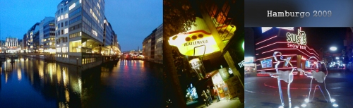 Hamburgo -paisagem urbana noturna - Beatles